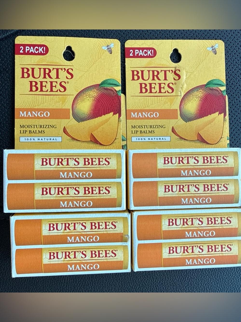 Mango Moisturizing Lip Balm Blister - Pack of 8 by Burts Bees 0.15 oz Lip Balm